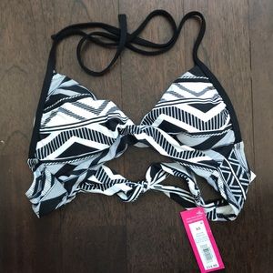 NWT xhilaration tribal pattern halter bikini top